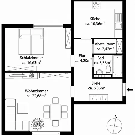Apartment 70m² Frisch Kernsanierte In Lage Munich
